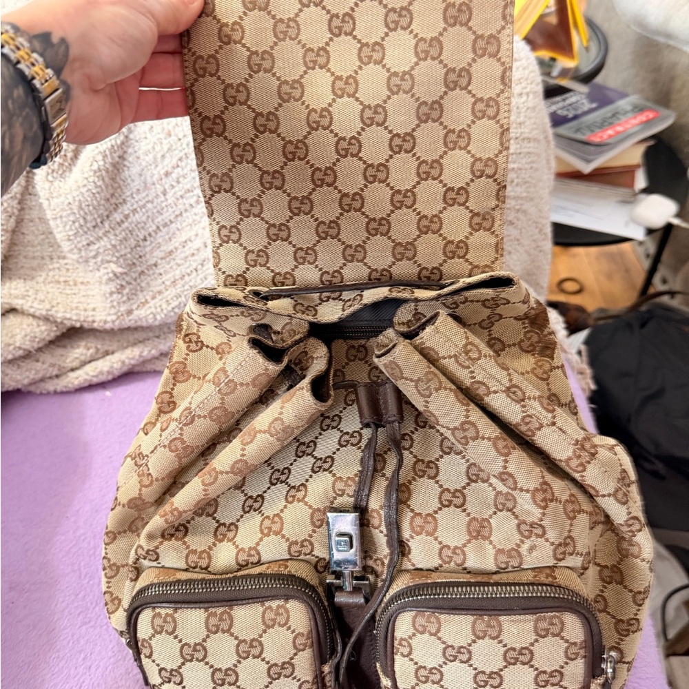 Gucci Brown and Beige GG Canvas back pack 24 hours OPEN TO OFFERS - Picture 5 of 8